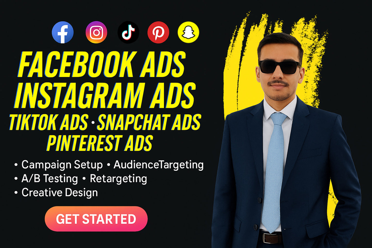 Run & Manage Facebook, Instagram, TikTok, Google, Pinterest, Snapchat ads campaign for leads and sales